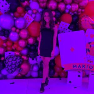 Edikted black mini dress with feathers